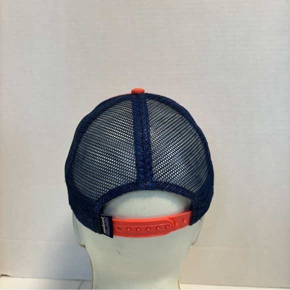 Patagonia Snapback Fitz Roy Bison Mesh Trucker Hat Spring Pink & Blue Unisex - Picture 4 of 9